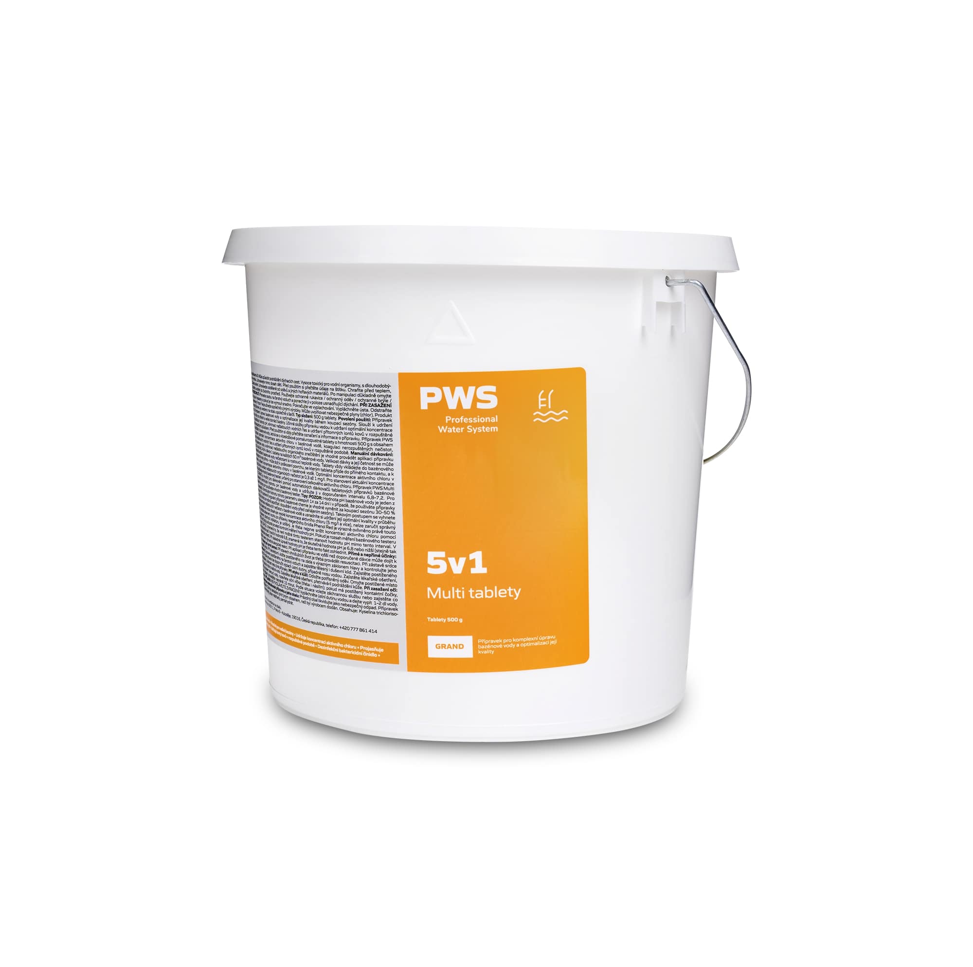 Levně PWS - Professional Water System Multi tablety 5v1 do bazénu blok 500g - 5 kg