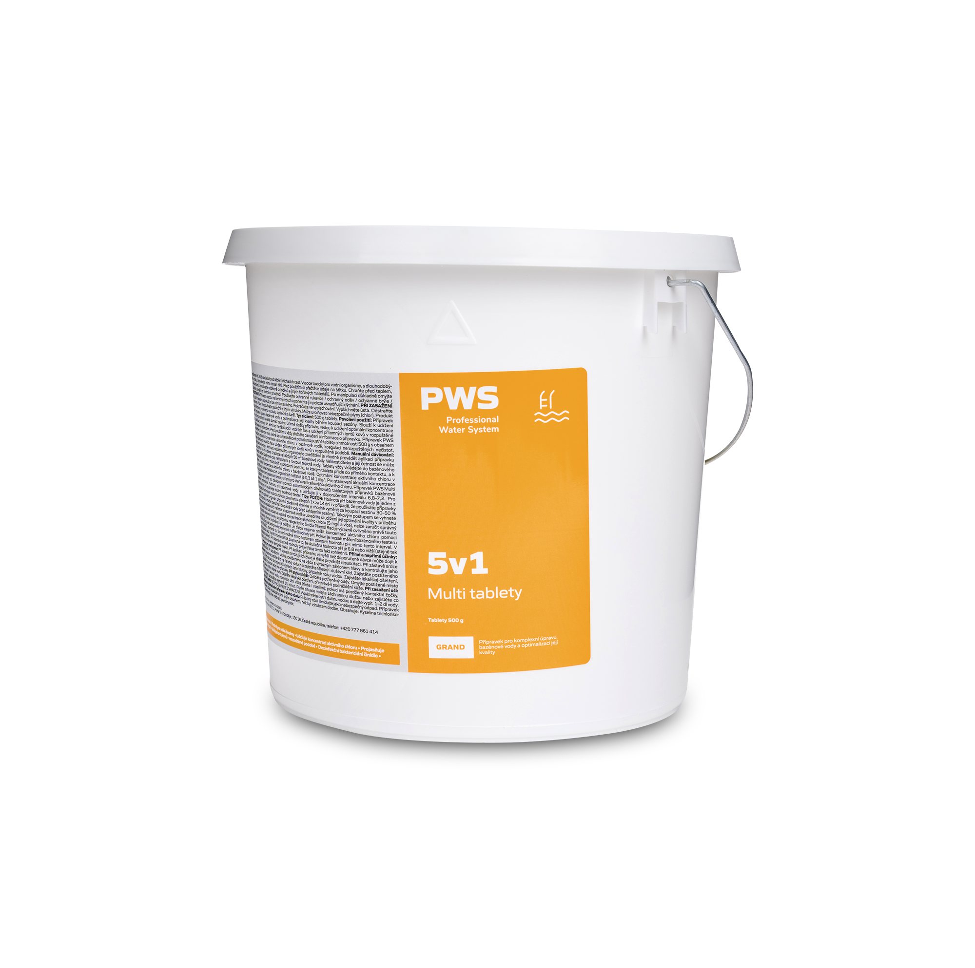 Levně PWS - Professional Water System Multi tablety 5v1 do bazénu blok 500g - 3 kg