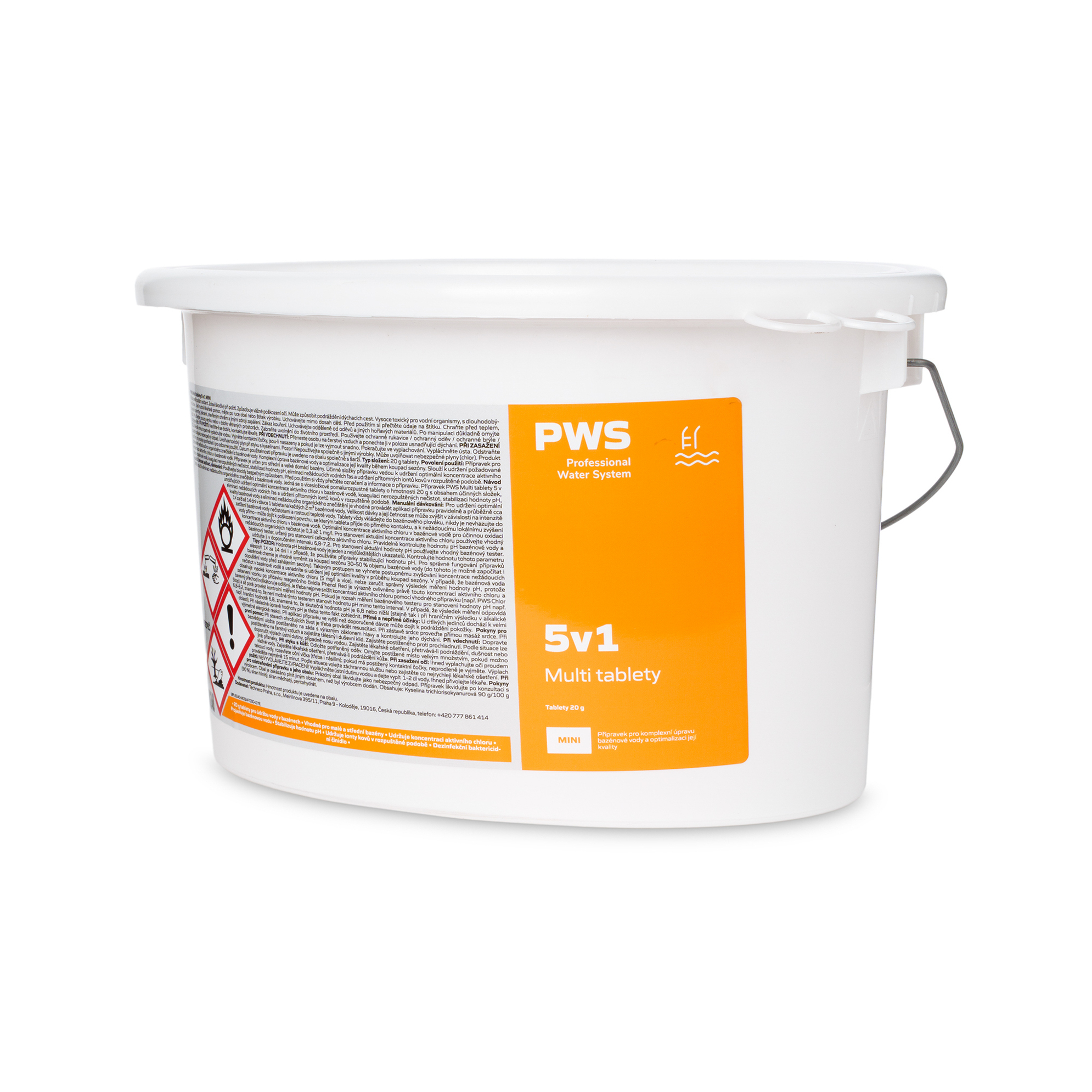Levně PWS - Professional Water System Multi tablety 5v1 do bazénu 20g 5 kg