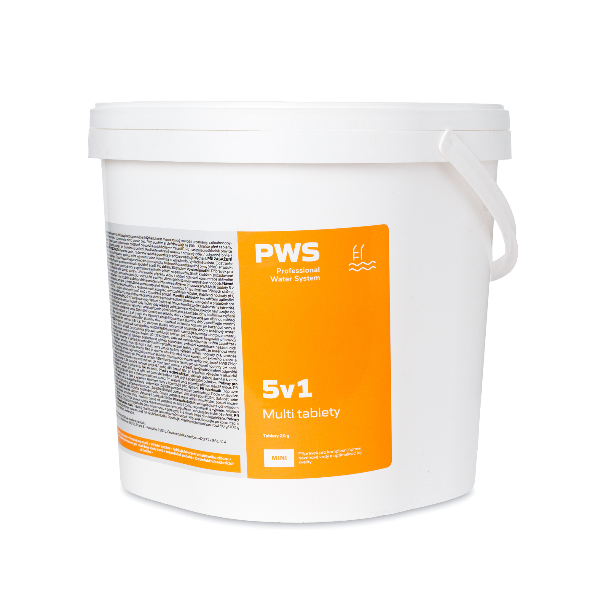 Levně PWS - Professional Water System Multi tablety 5v1 do bazénu 20g 3 kg