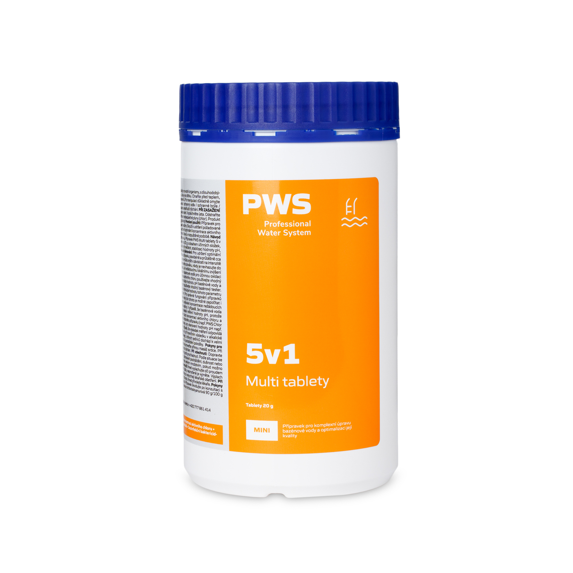 Levně PWS - Professional Water System Multi tablety 5v1 do bazénu 20g 2 kg