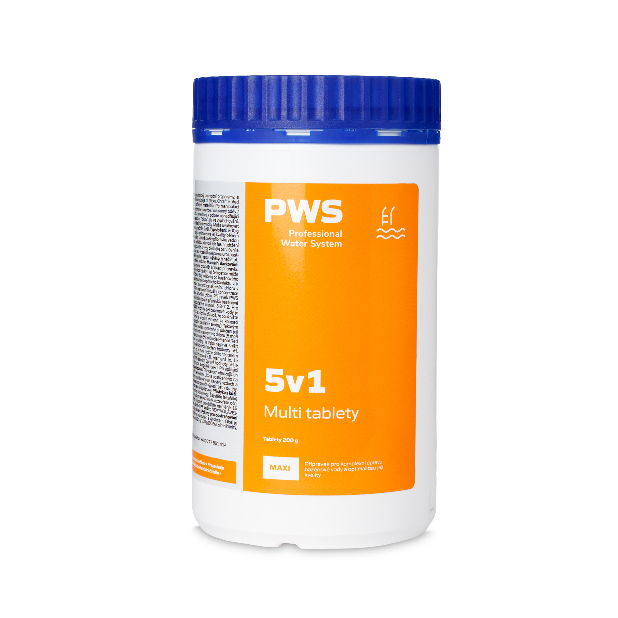 Levně PWS - Professional Water System Multi tablety 5v1 do bazénu 200g 1 kg