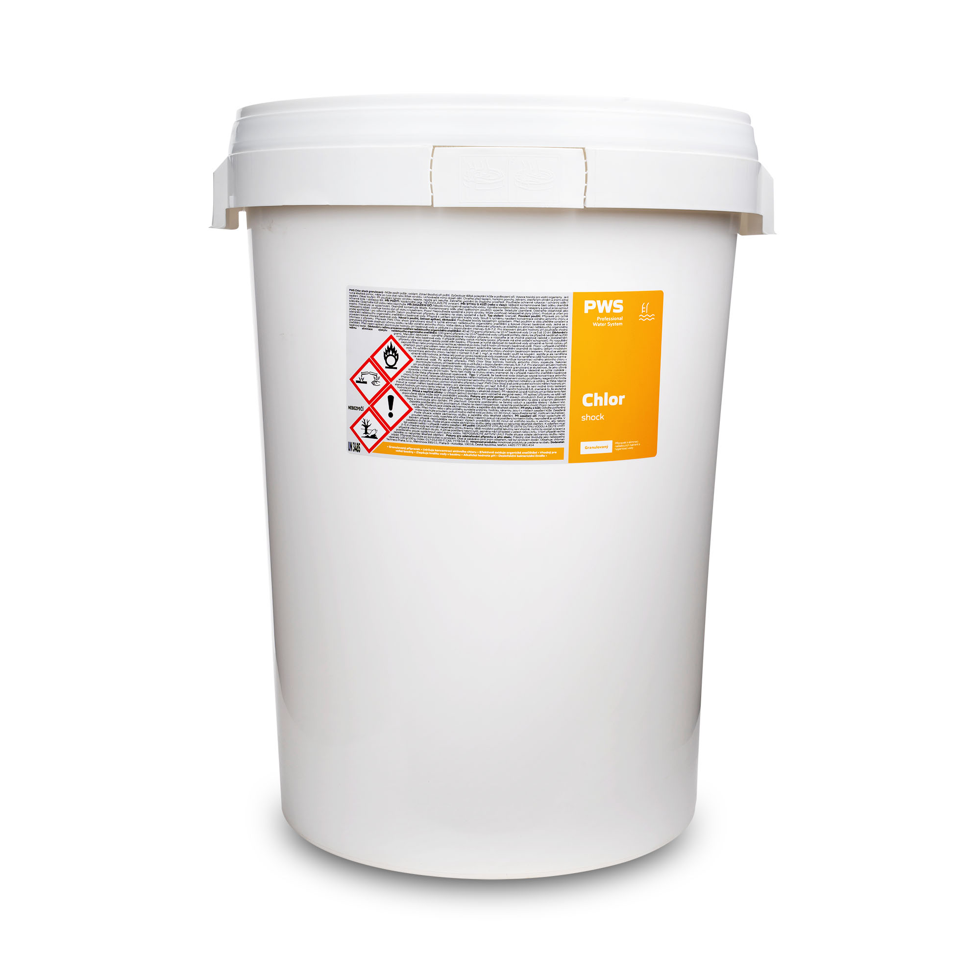 Levně PWS - Professional Water System Chlor šok 20kg - organický granulát ADR