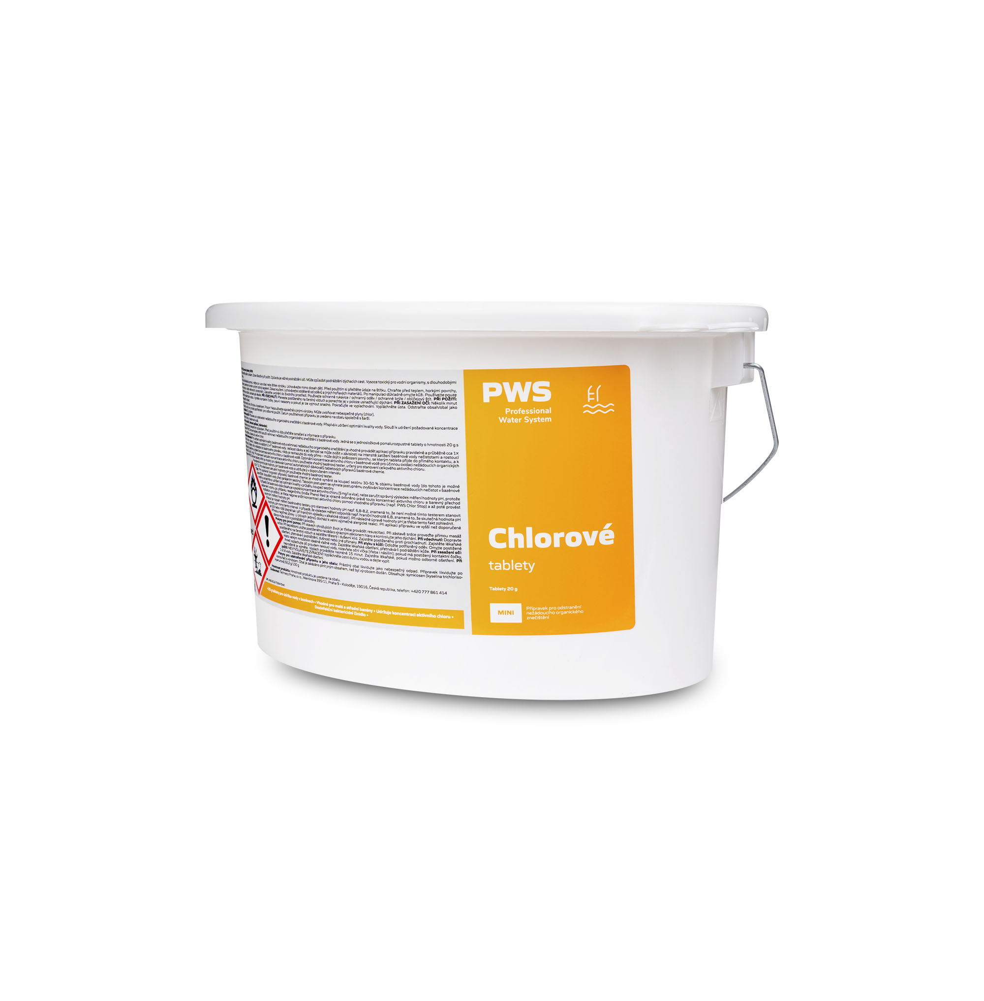 PWS - Professional Water System Chlorové tablety pomalurozpustné 20g 5kg