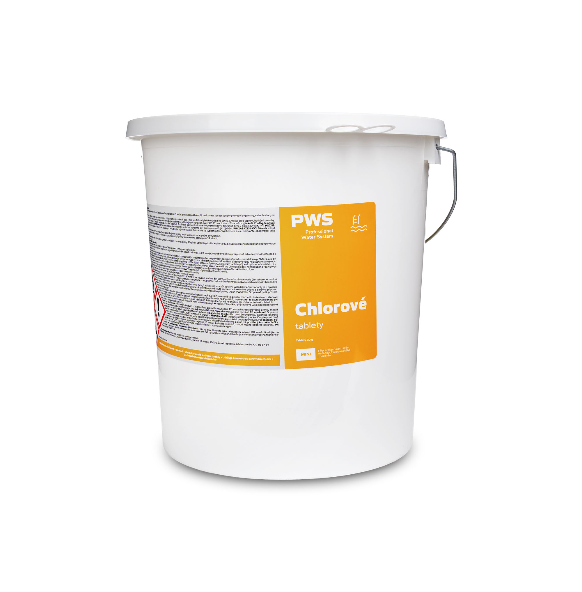PWS - Professional Water System Chlorové tablety pomalurozpustné 20g 10kg