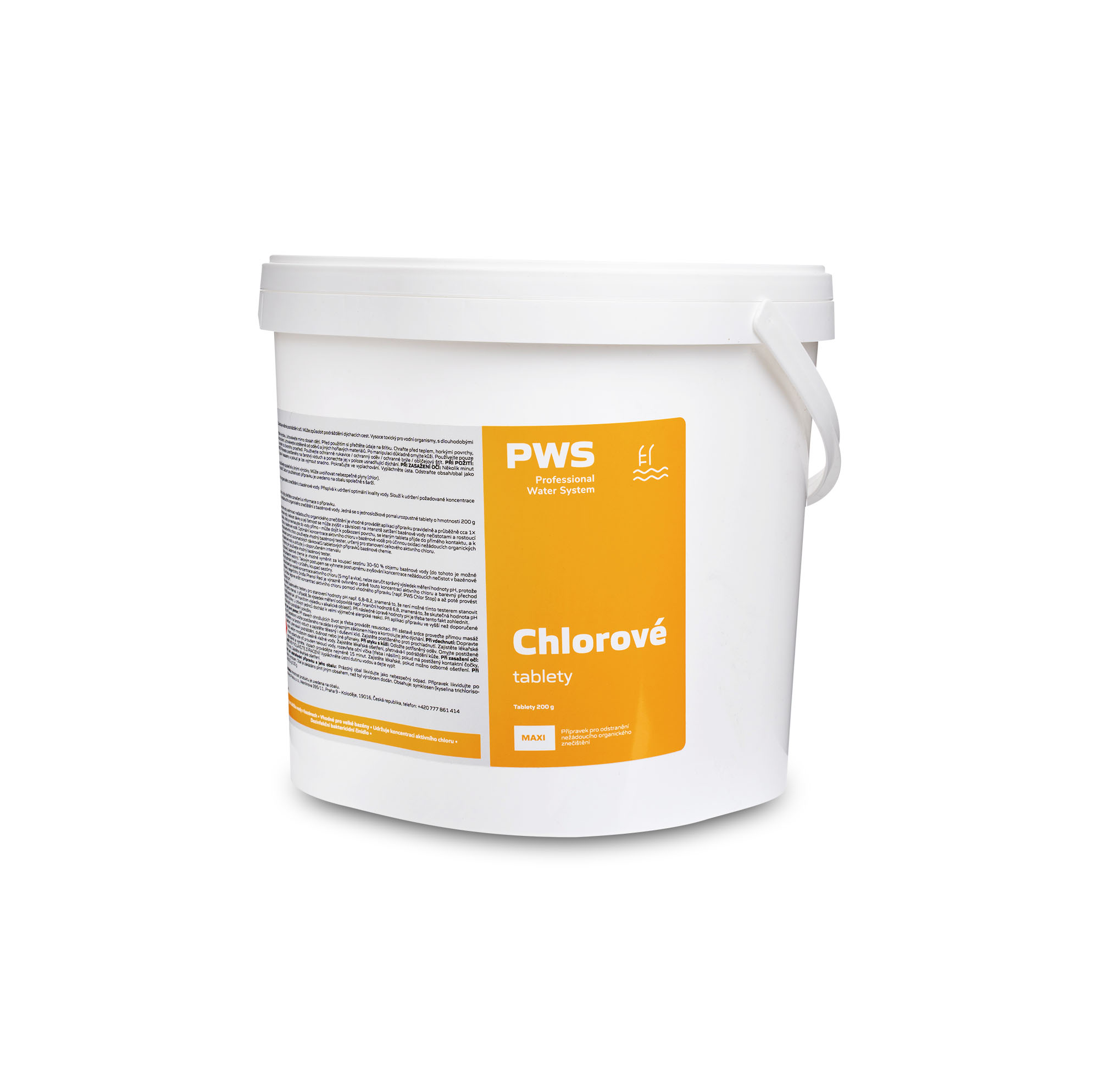 PWS - Professional Water System Chlorové tablety pomalurozpustné 200g 5kg