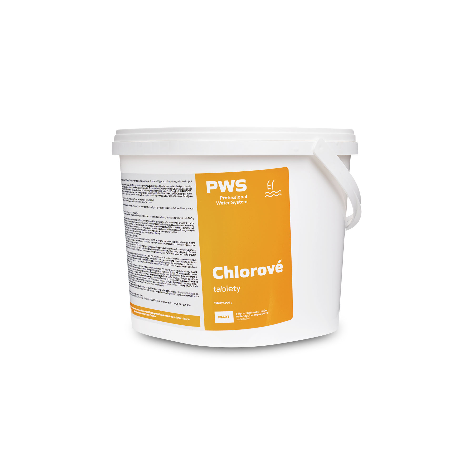 PWS - Professional Water System Chlorové tablety pomalurozpustné 200g 3kg
