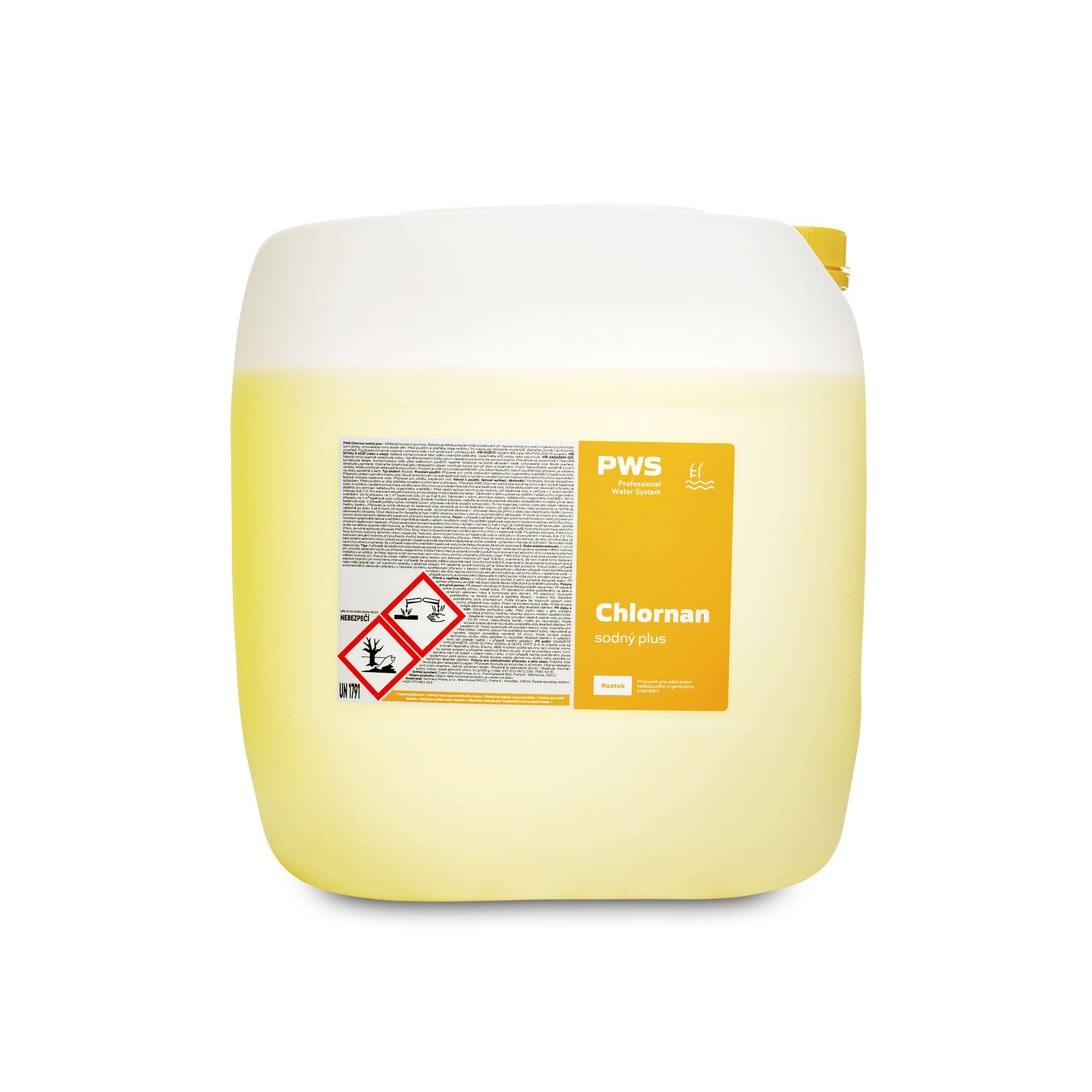 Levně PWS - Professional Water System Chlornan sodný stabilizovaný 35 kg cca 30l ADR