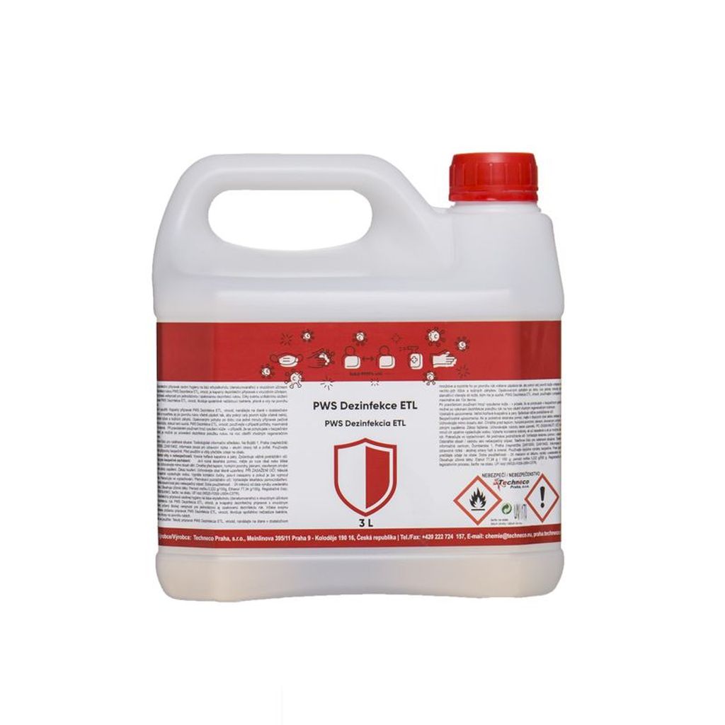 PWS - Professional Water System Dezinfekce ETL, virocid, 3 l