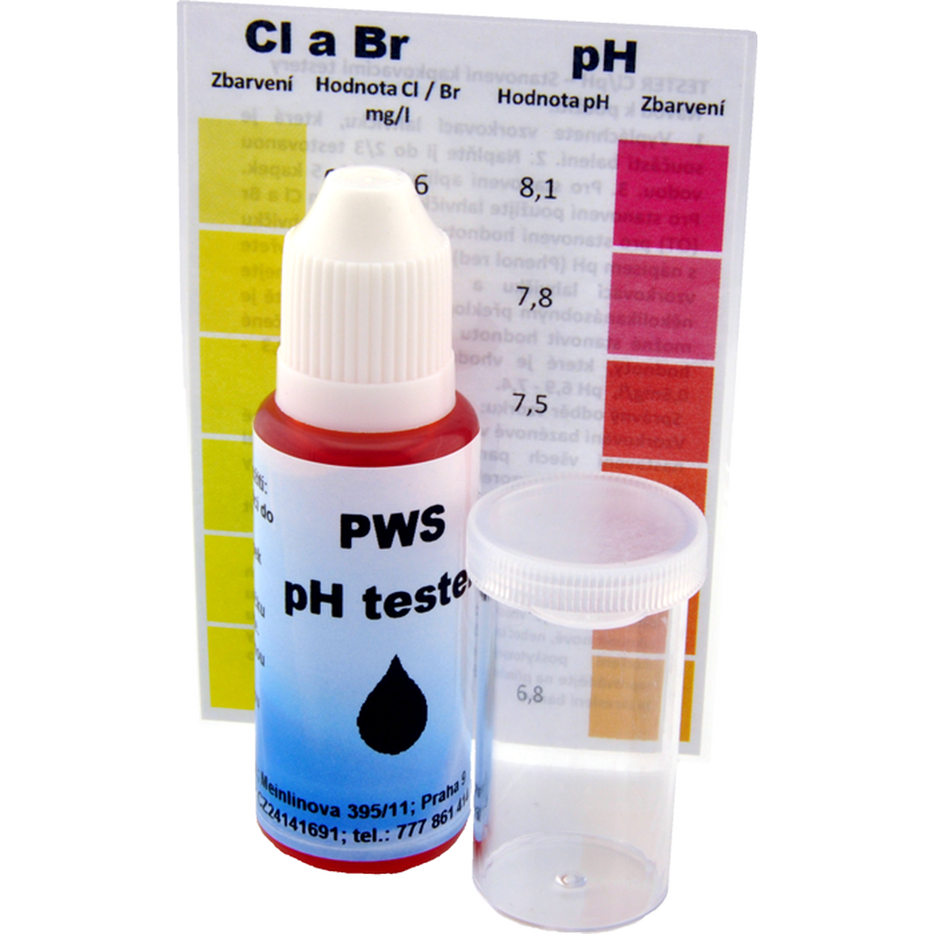 PWS - Professional Water System Bazénový kapkový tester pH