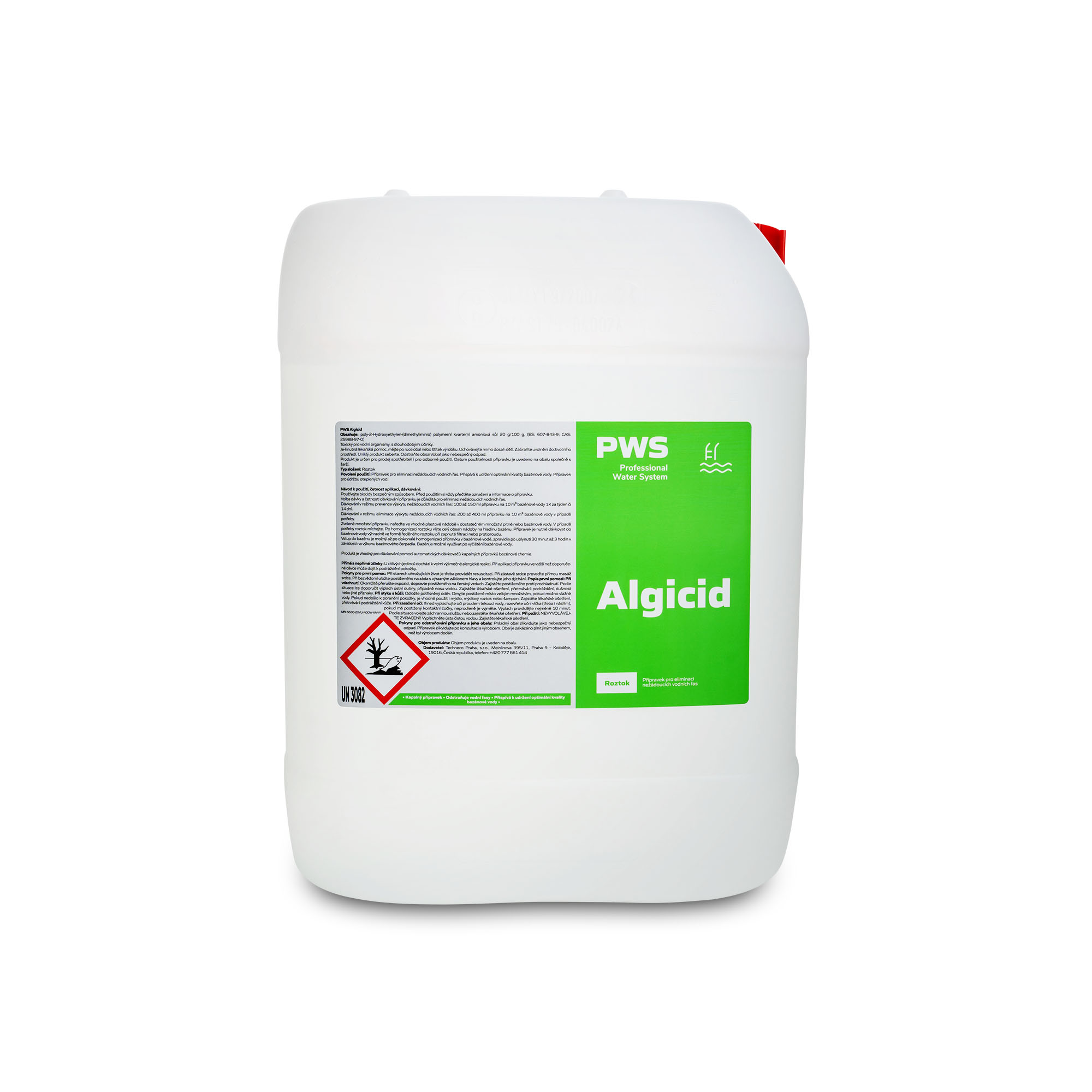 PWS - Professional Water System Algicid 20l na řasy v bazénu ADR