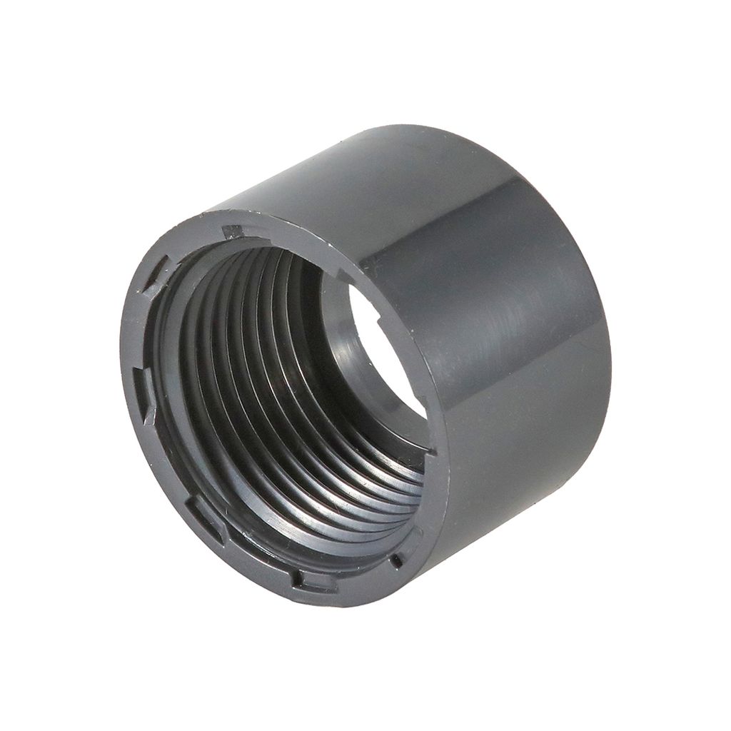 PWS - Professional Water System PVC tvarovka - přechodka malá, prstýnek/kroužek se závitem 63 mm x 1 1/2“