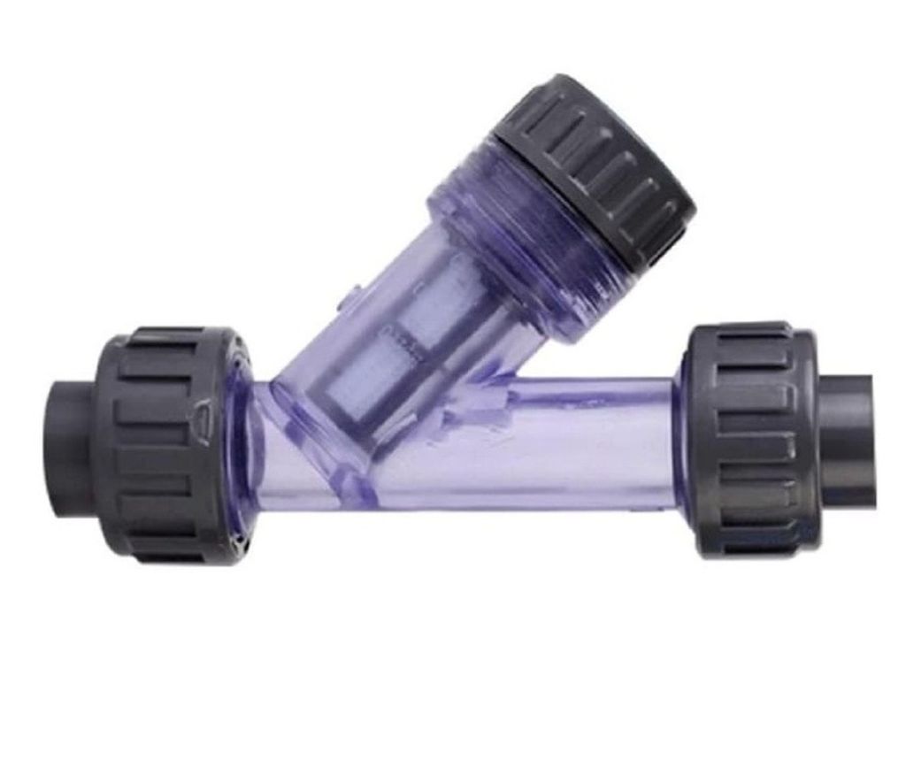 PWS - Professional Water System PVC tvarovka - Y-trubní filtr 90 mm, 2x lepený spoj