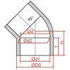 15130 4 pvc tvarovka uhel 45 32 mm koleno