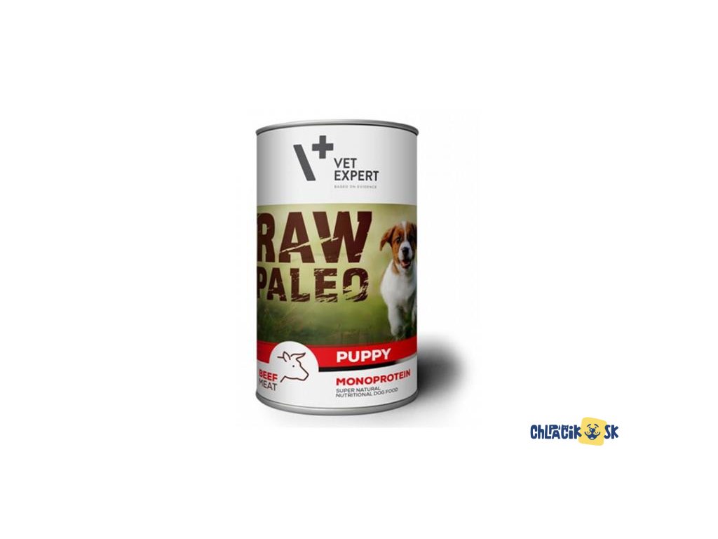vetexpert-raw-paleo-puppy-beef-konzerva-400-gvetexpert raw paleo puppy beef konzerva 400 g