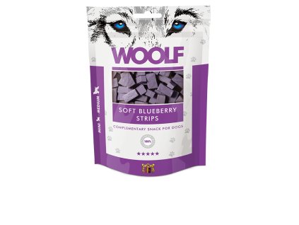 maskrta pre psa woolf dog blueberry chicken soft strips 100 g