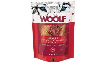 maskrta pre psa woolf dog duck chicken hearts 100 g