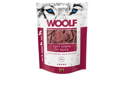 maskrta pre psa woolf dog duck soft strips 100 g