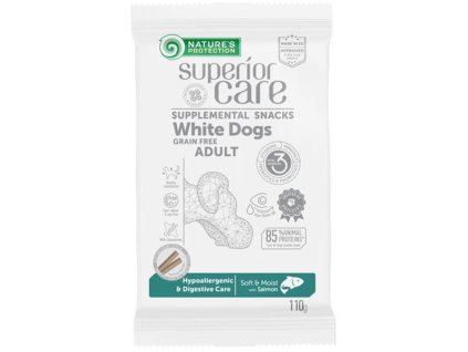 Pamlsok Natures P Superior Care white dog Hypoallergenic & Digestive Care Grain free Salmon 110 g