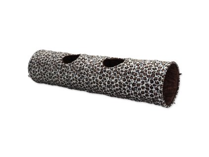 MAGIC CAT plysovy sustiaci tunel XL leopard 150x35 cm