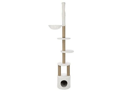 Aurelio scratching post, floor to ceiling, 220–250 cm, white