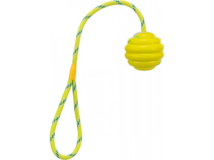 Wavy ball on a rope, natural rubber, ø 6/30 cm