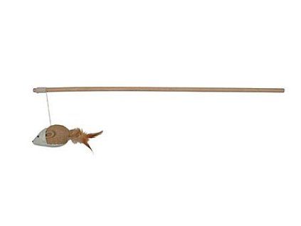 50933 udicka s hrackou mys s perim 50 cm catnip