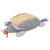 Mouse XXL, sisal/fabric, catnip, 30 cm, natural/grey