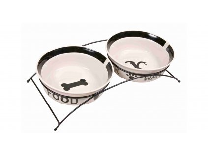 Set keramických misek se stojánkem 2 x 0,6 l/15 cm