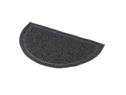 Půlkruhová PVC předložka šedá k WC 41 x 25 cm