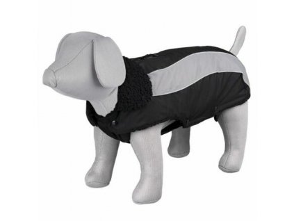 Zimní obleček MARNE černý, s průvlekem na vodítko - DOPRODEJ