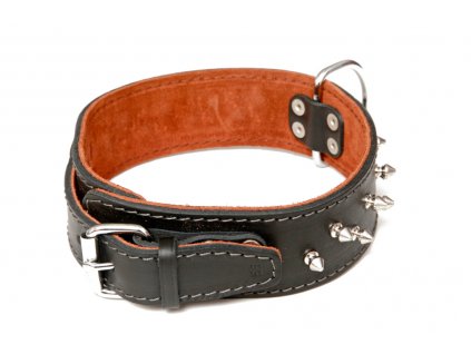 kozeny obojek moloss zdobeny ostny 2r 2