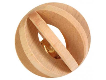 Trixie dřevěný míček s rolničkou morče/králík 6cm