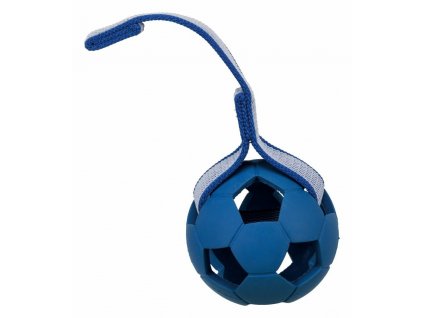 Trixie sporting míč s dírami na pásku přírodní guma 7/22cm