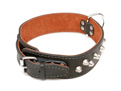 kozeny obojek moloss zdobeny kuzely 2r