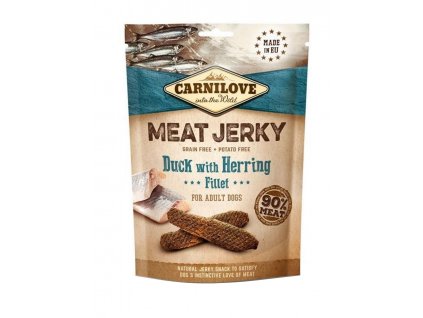 carnilove dog jerky duck with herring fillet r