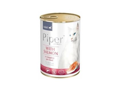 97104 piper cat konzerva pro kocky s lososem 400g