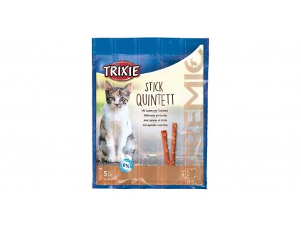 Trixie Premio Quintett tyčinky pro kočky jehněčí/krůta 5x5g