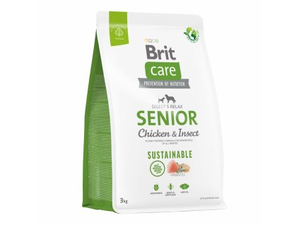 12627 brit care dog sustainable senior 3kg