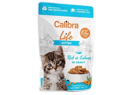 Calibra Cat Life kapsa Kitten Salmon in gravy 85g