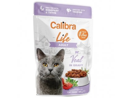 Calibra Cat Life kapsa Adult Veal in gravy 85g