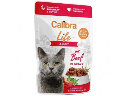 Calibra Cat Life kapsa Adult Beef in gravy 85g