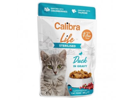 Calibra Cat Life kapsa Sterilised Duck in gravy 85g