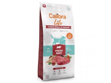 Calibra Dog Life Junior Small and Medium Fresh Beef 2,5kg
