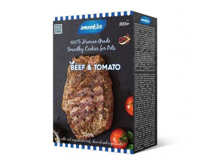 SMOOKIES premium Beef - masové sušenky s rajčaty 100% human grade 200g