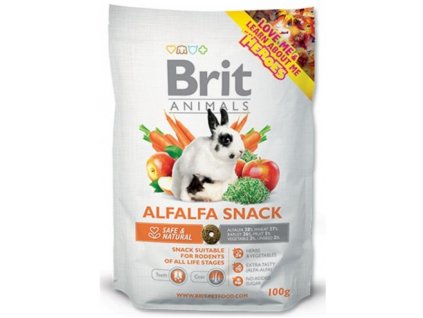 2754 brit animals alfalfa snack for rodents 100g