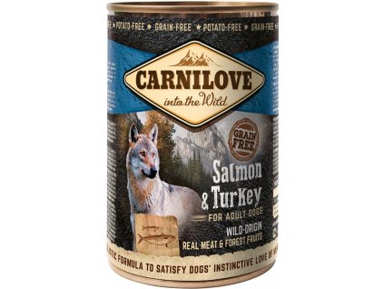 3720 carnilove wild meat salmon turkey 400g