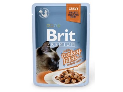 4458 brit premium cat delicate fillets in gravy with turkey 85g