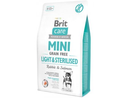 4716 brit care mini grain free light sterilised 2kg