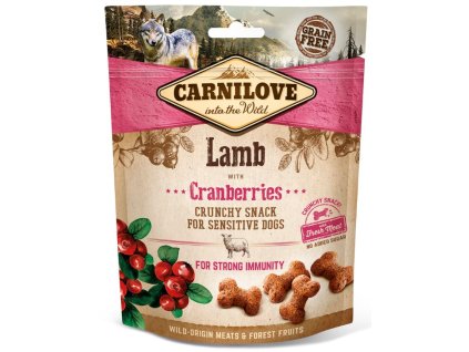 5235 carnilove dog crunchy snack lamb cranberries 200g
